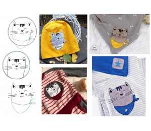 Stickdatei - Happy Cat Doodle